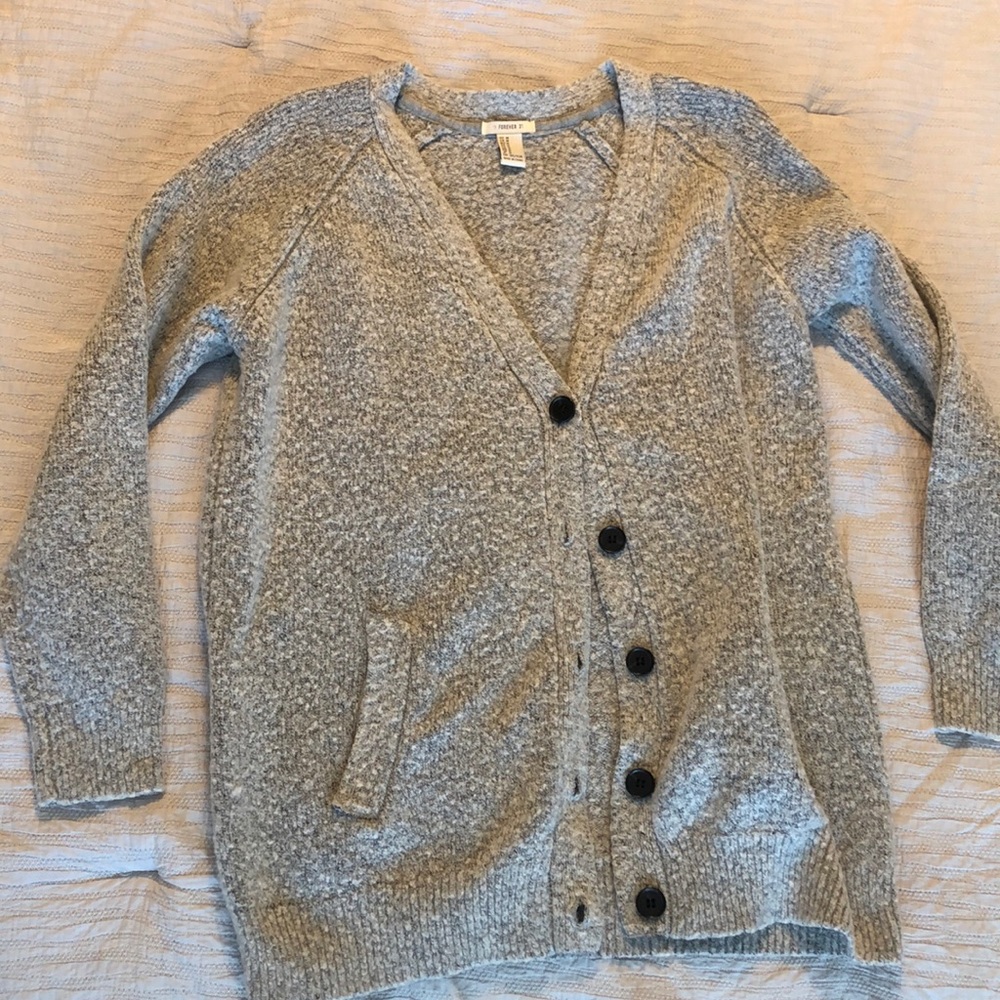 Grey forever 21 cardigan